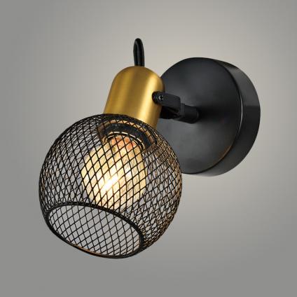 Спот 22750/1 BK+BRASS черный+латунь 1x40W E14 h130, 24